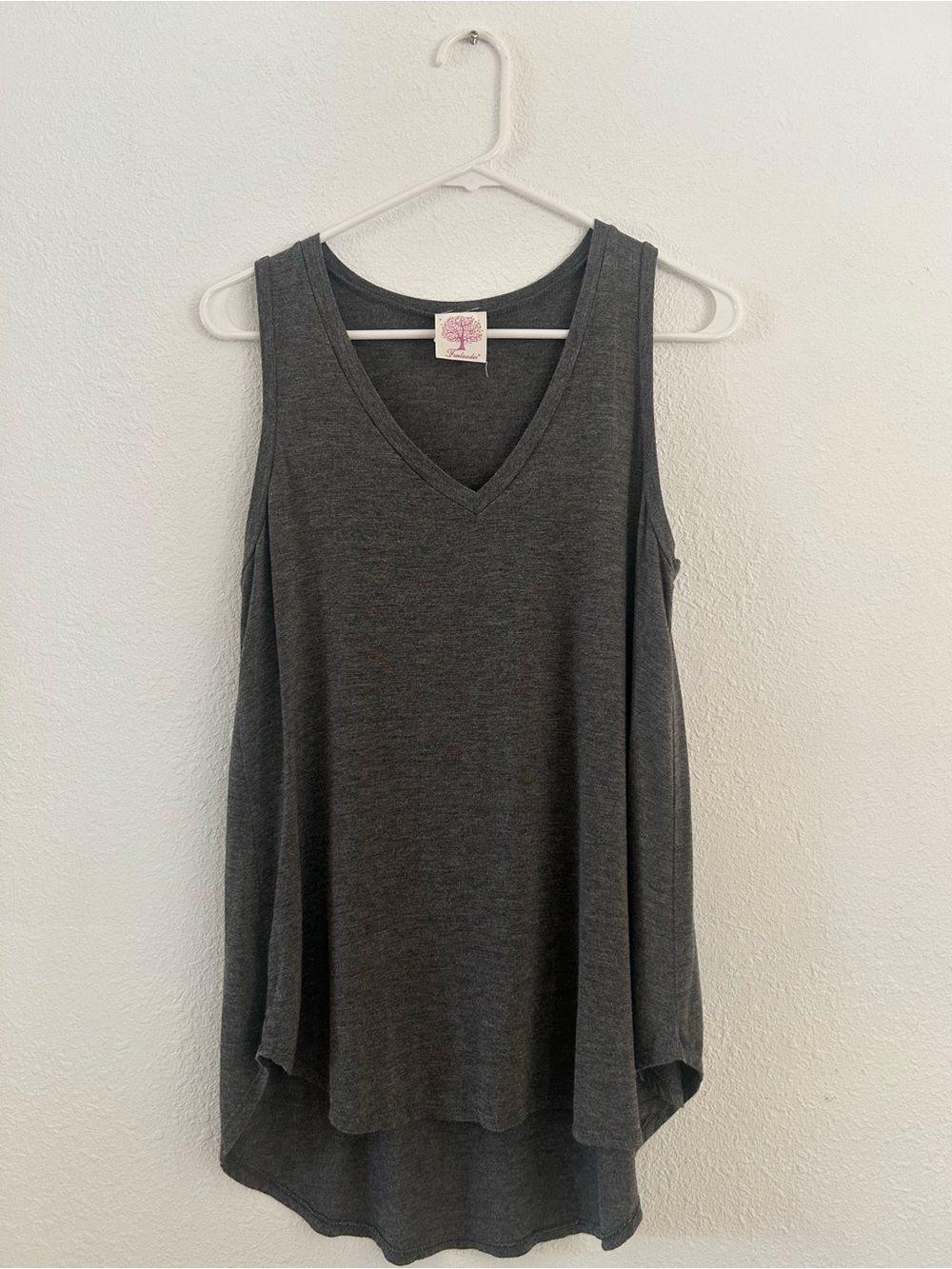 Freeloader Women's Dark Gray V-Neck Sleeveless Tunic Tank